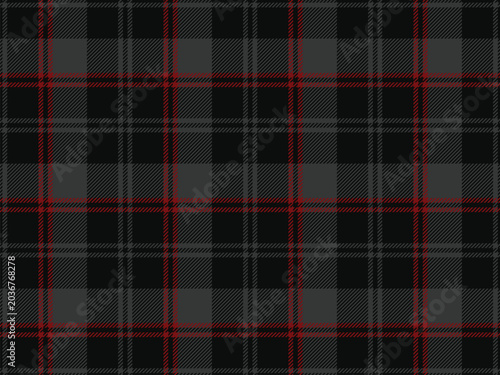 Fotografi Dark academia minimal plaid seamless pattern background in charcoal gray and dee