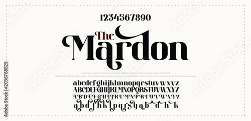 Fotografía Elegant luxury alphabet font logo