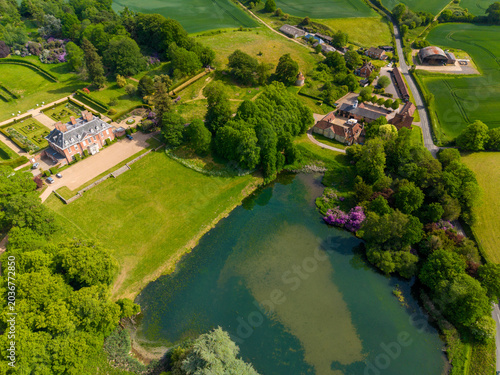 Squerryes Court and Westerham Aerial View