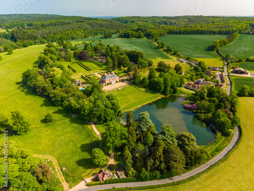 Squerryes Court and Westerham Aerial View
