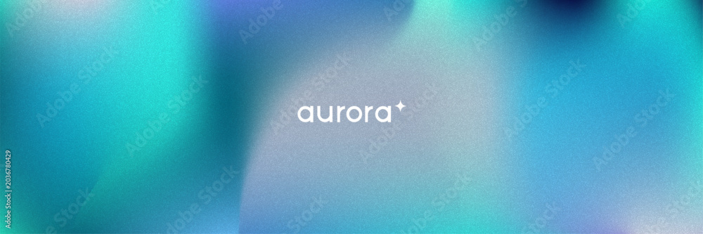 Obraz premium Aurora Light Gradient. Borealis Gradient Blur. Vector Graphic Of Liquid Wave Pattern. Green, Blue And Purple Abstract Sky. Iridescent Aura Over Polar Outdoor Stars. Northern Aurora Light.