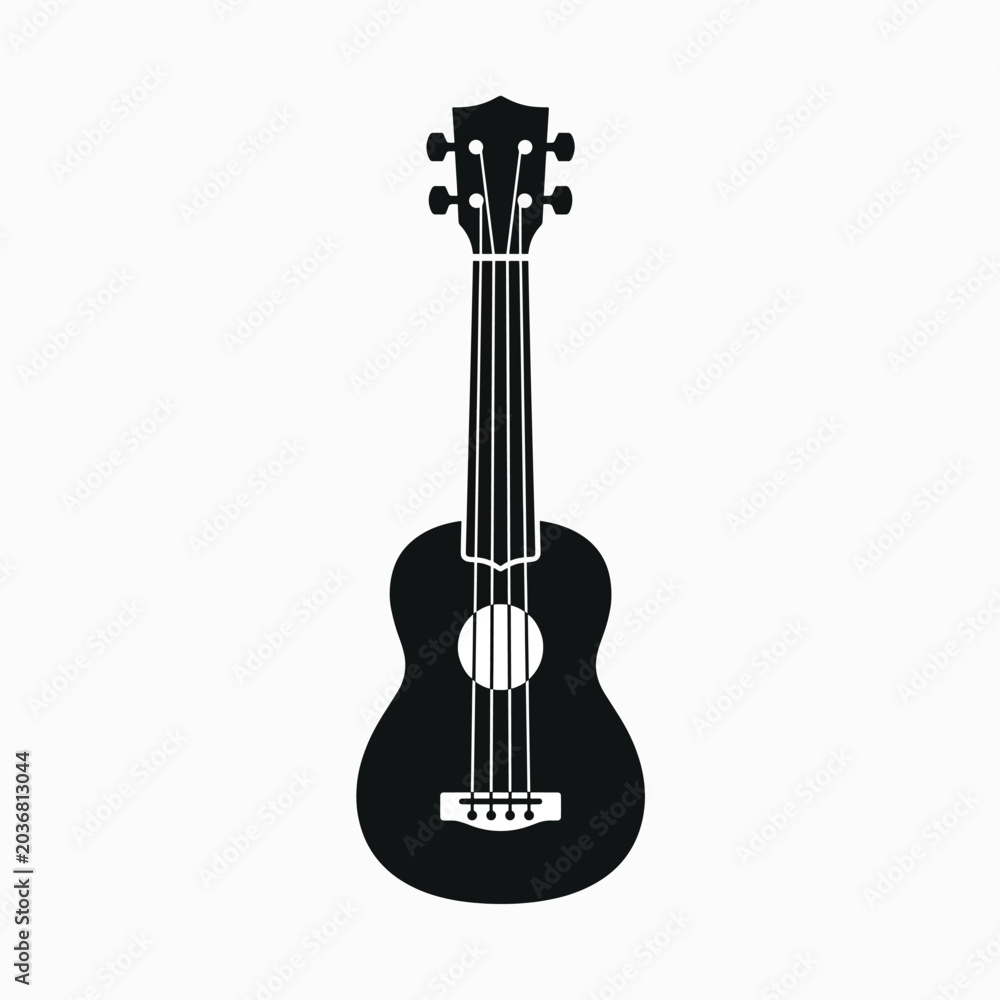 Fototapeta premium Ukulele Musical Instrument Vector Icon Design