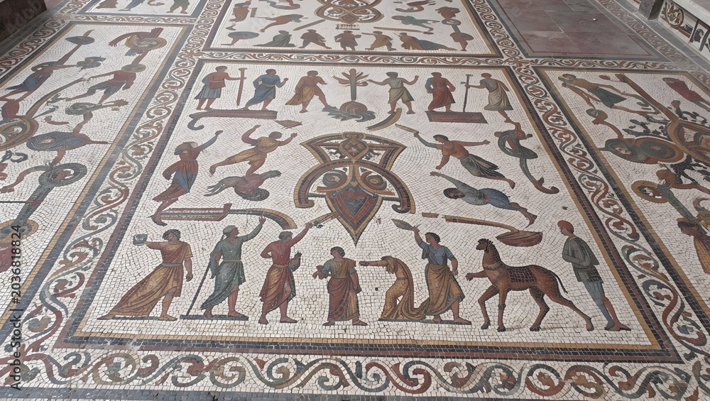 Obraz premium Roman mosaic floor pattern