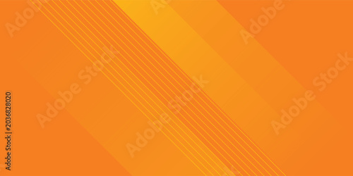 Foto Abstract bright orange and yellow geometric background with dynamic diagonal stripes and fine lines