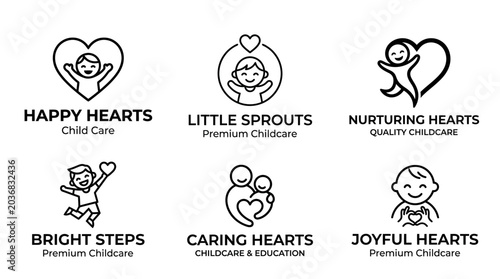 Child Care and Education Logos.