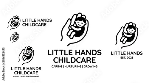 Little Hands Childcare Logo Designs.