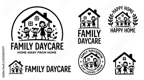 Black Family Daycare Logos.