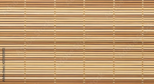 Natural Bamboo Blind Texture Close-Up Background.