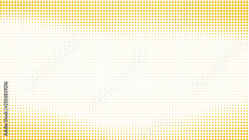 Halftone pattern with yellow gradient dots on white background for design and texture  seamless repeat transparent background