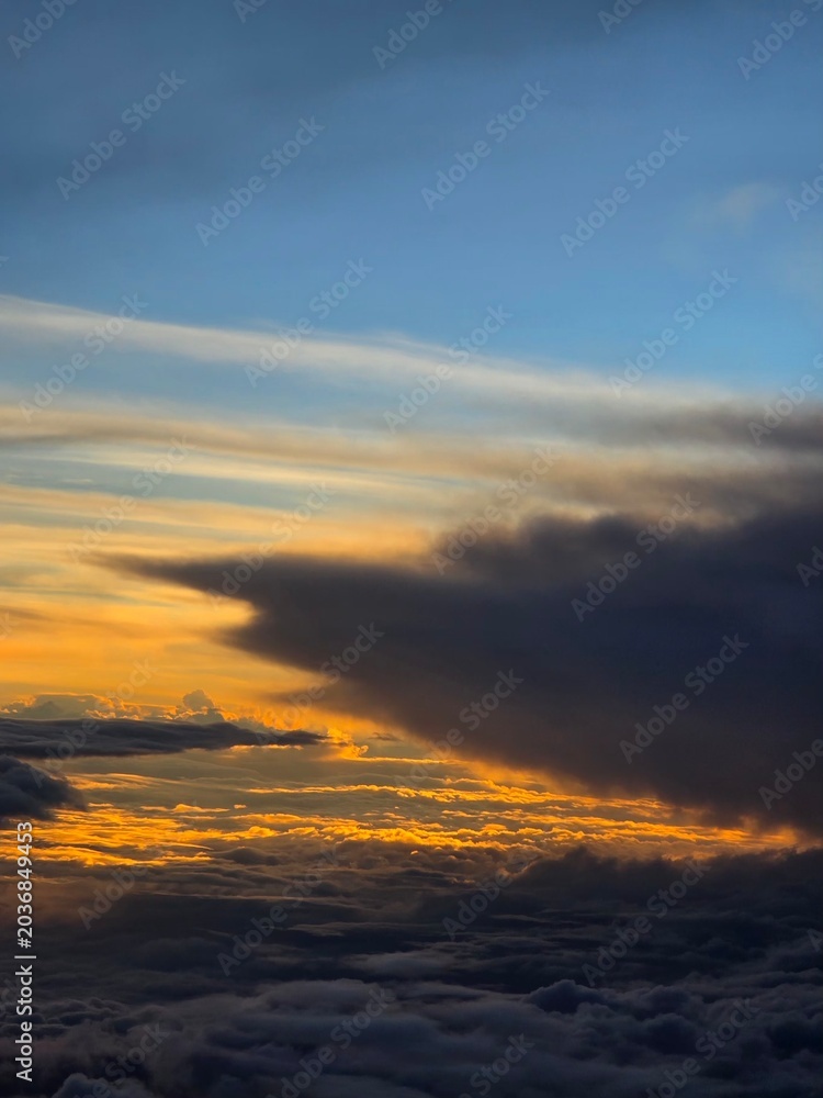 Fototapeta premium sunset over the sky