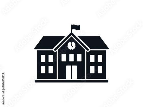 School building illustration