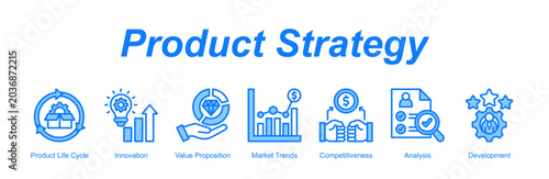Tableau sur toile Product Strategy banner web icon vector illustration concept with an icon of Pro