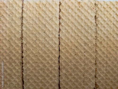 Canvastavla A wafer biscuit isolated on a white background