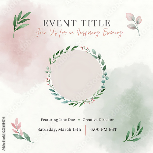 Floral Event Announcement Instagram Template