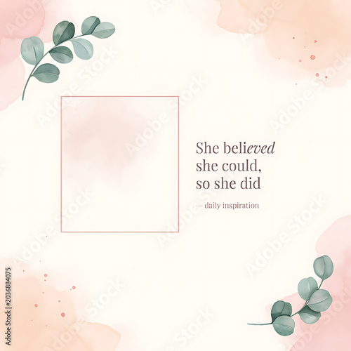 Minimal Feminine Quote Social Template