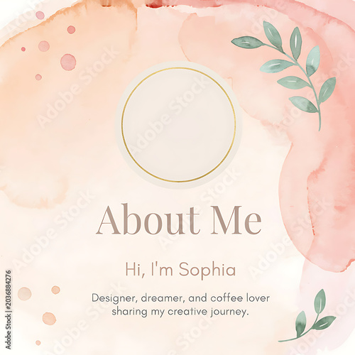 Creative About Me Social Media Post