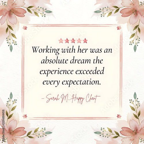 Floral Customer Review Social Template