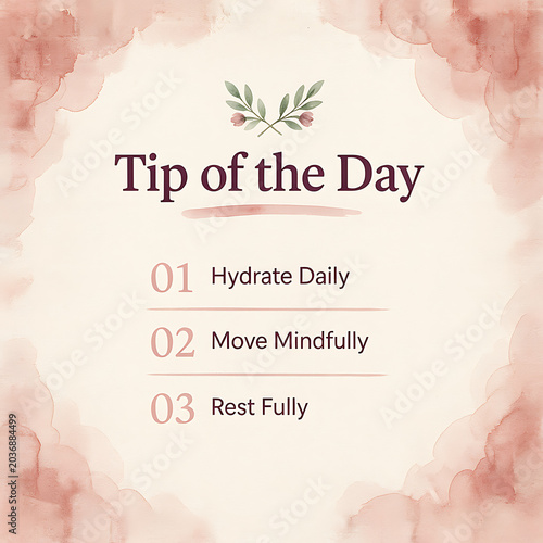 Tip Of The Day Wellness Graphic