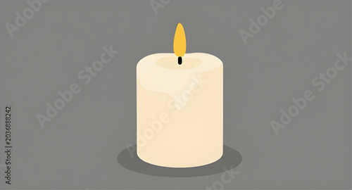Canvastavla candle, burning, flame, wax, light, glow, wick, fire, illumination, luminous, wa