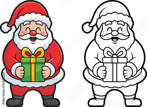 santa claus with a bag of gifts