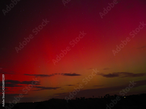 Bild auf Leinwand Aurora Australis or the Southern Lights shot from south east Melbourne Australia