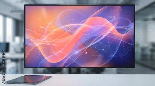 Dynamic Abstract Mesh Gradient Background with Vibrant Colors