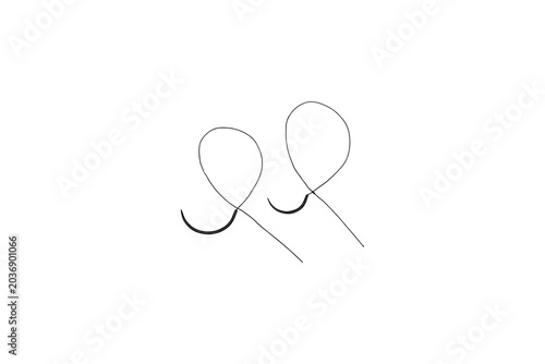 Surgical Suture Needles and Thread Vector Illustration