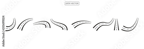 Foto Road icon vector set