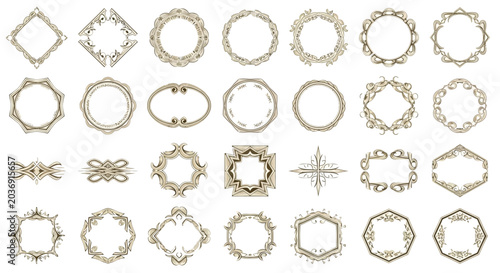 Elegant Vintage Ornate Decorative Borders and Frames Collection
