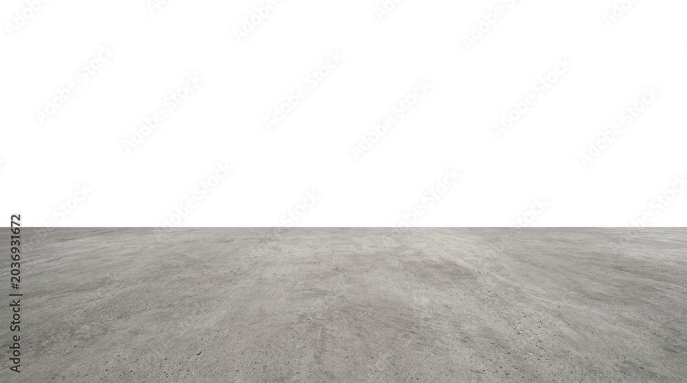 Fototapeta premium Light gray concrete floor perspective transparent background