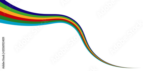Abstract colorful 70s background vector. Vintage retro wallpaper with rainbow stripes and wavy lines. A 1970 color illustration suitable for posters, banners, decorative items and wall art.