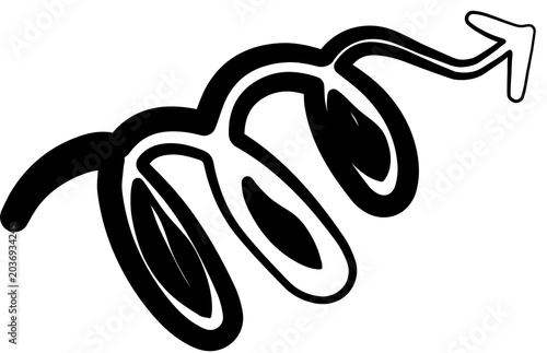 Arrows icon set. Doodle lines
