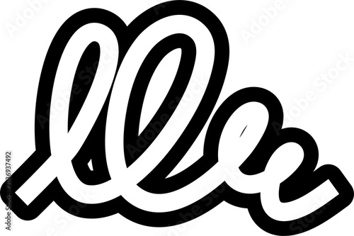 Spiral and swirl bold line. Design decoration