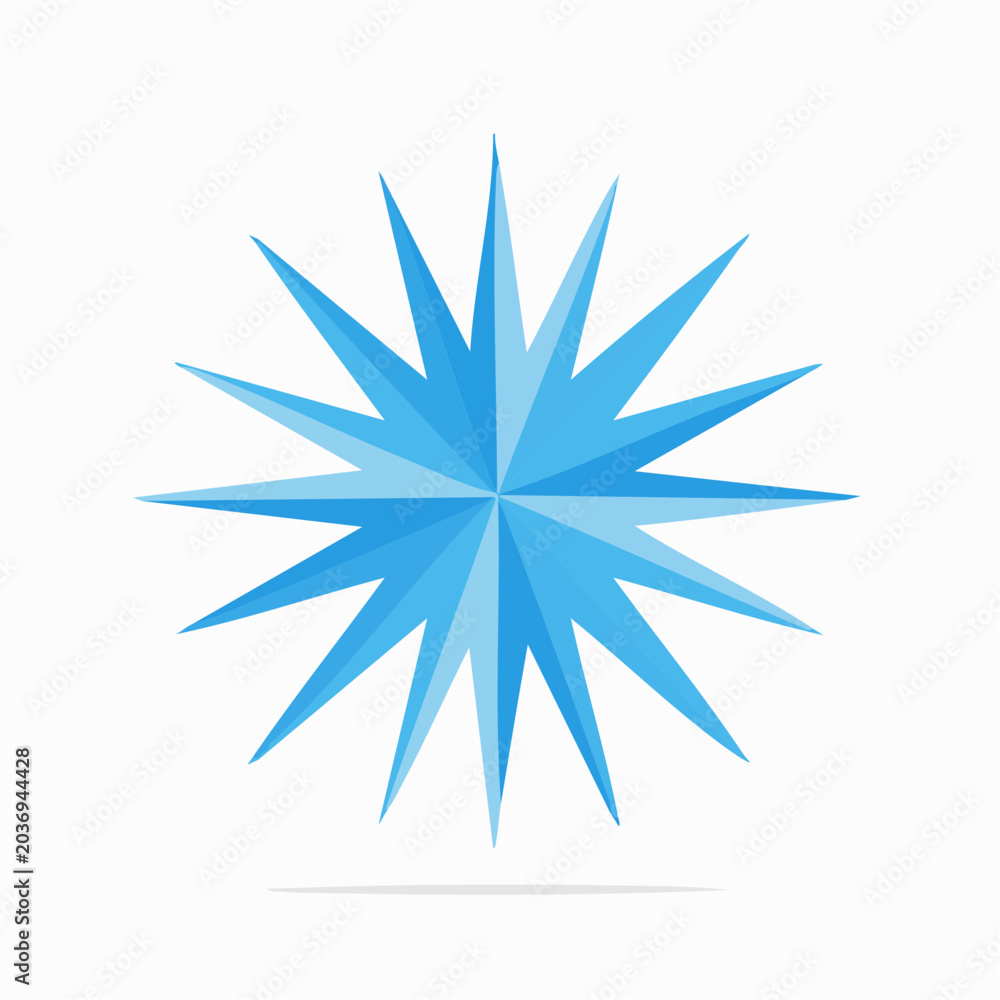 Obraz premium Abstract Blue Starburst Graphic