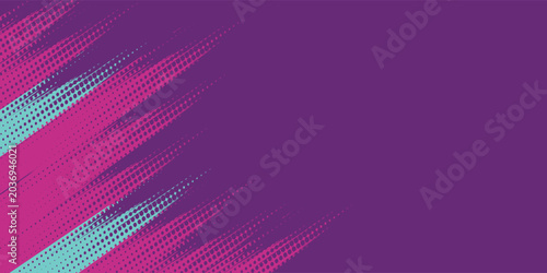 Abstract purple neon game brush banner with sporty paint splash effects and dynamic grunge lines. Modern car sticker livery wrap design for racing and esports themes.