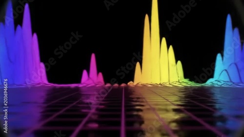 Abstract Audio Visualization - Dynamic Spectrum Display.