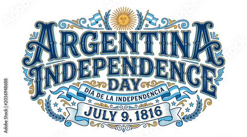 Argentina Independence Day Celebration Artwork Design