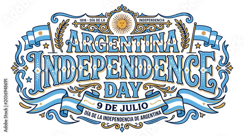 Argentina Independence Day Celebration Design Artwork