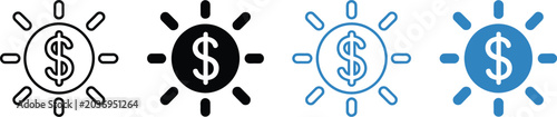 Fotografie Fund Centralization Icon Design Capital Aggregation Coin Arrows Centralized Fina