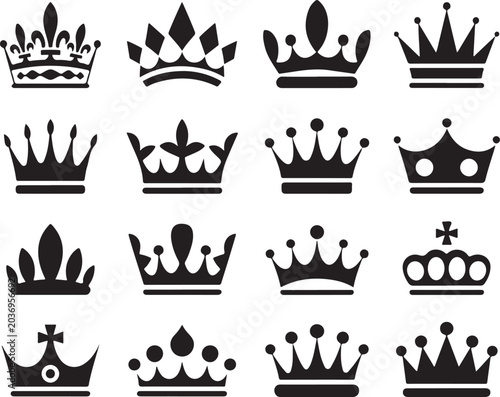 Heraldry crown collection for coat of arms and crests