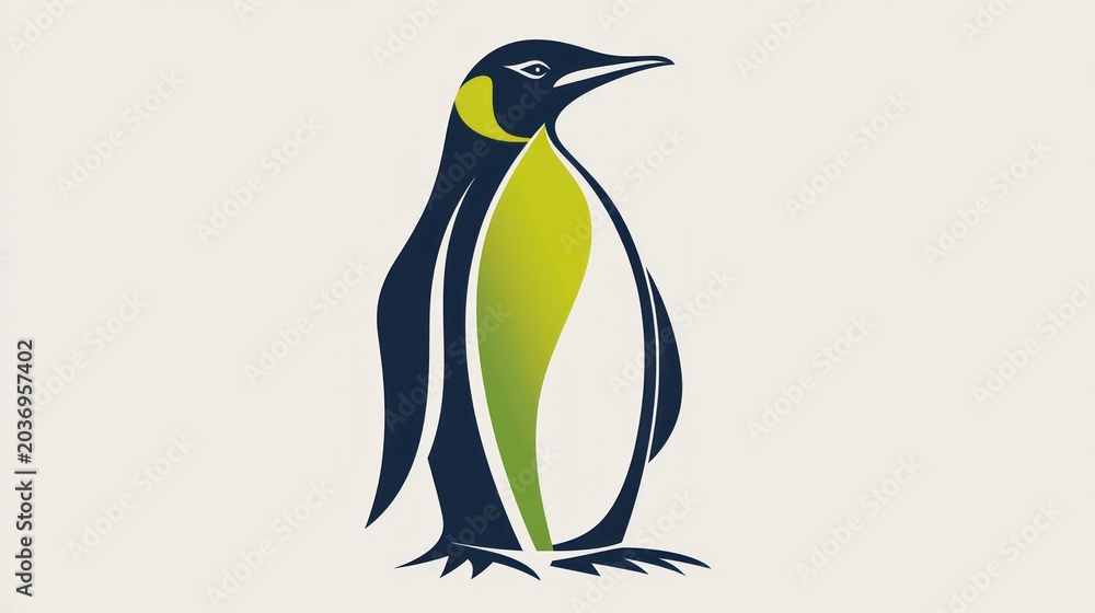 Obraz premium Stylized illustration of a penguin