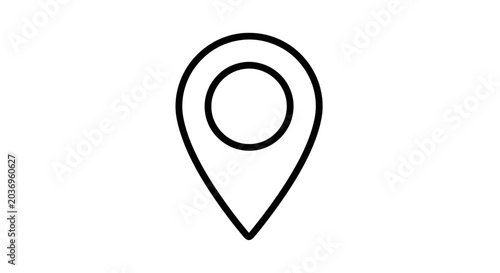 Black Location Pin Icon.