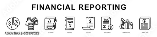 Schilderij op canvas Financial Reporting Toolkit