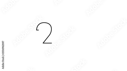 Animated Numbered Circle Frame Set with Text Space and Copy Space