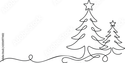  Single Line Christmas Tree Drawing