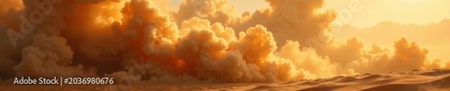 Swirling brown dust cloud, harsh sunlight filters through , environmental, opacity