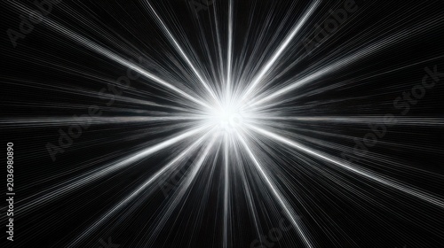 Radiant burst of light emanating from a central point against a dark background.