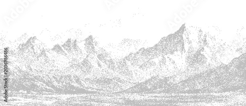 Schilderij op canvas Panoramic view of the majestic snowcapped peaks of the karakoram mountain range