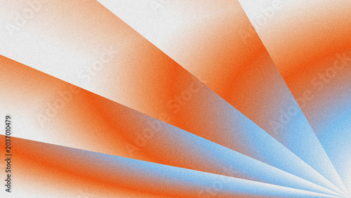 Abstract geometric background with dynamic radial lines, featuring warm orange to cool blue gradients and a textured grainy finish.