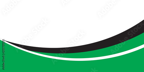 Abstract Green and Black Wave Background with White Copy Space